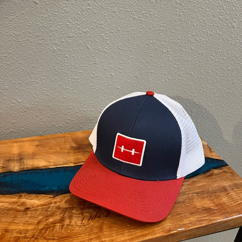 Hatch Red and White Mesh Cap